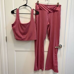 Pink activewear set- Lululemon dupe